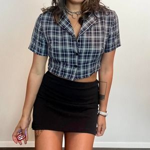 Plaid crop top